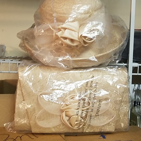 Gorgeous, Beige Hat & Purse